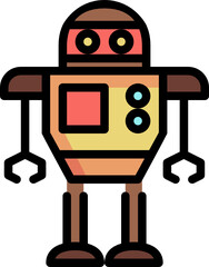 robot color outline icon