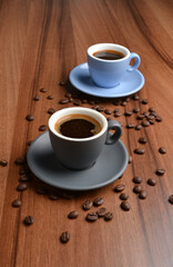 hot America espresso black coffee kopi-o drink in beautiful small cup hot coffee beverage menu