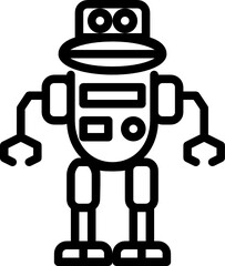 robot outline icon