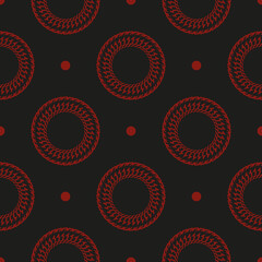 Chinese black and red abstract seamless vector background. Wallpaper in a vintage style template. Indian floral element. Graphic ornament for wallpaper, fabric, packaging and paper.