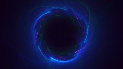 3D rendering abstract round light background