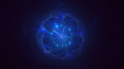 Obraz premium 3D rendering abstract round light background