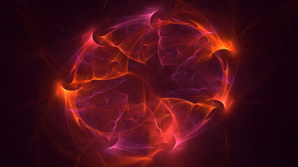 3D rendering abstract round light background