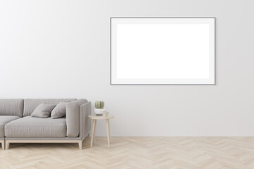 mockup poster landscape 3d illustration photography interior