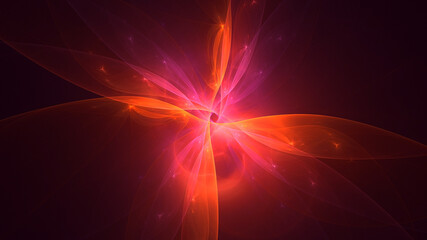 Obraz premium 3D rendering abstract multicolor fractal light background