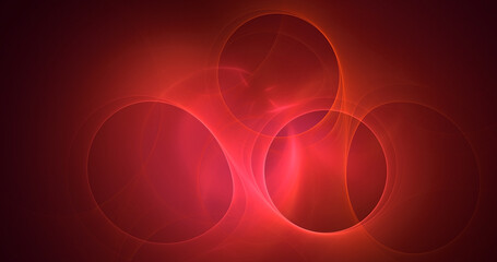 3D rendering abstract multicolor fractal light background