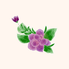 Watercolor unique flower design