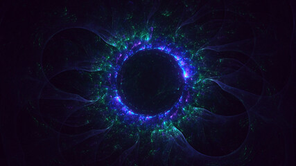 Obraz premium 3D rendering abstract circle light background