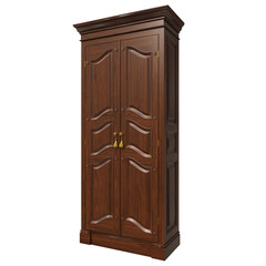 3d image wooden cabinet in classic style