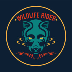 Obraz premium wildlife rider vector design