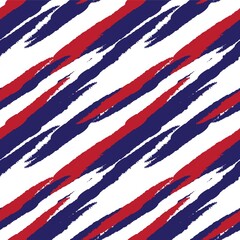 Red Brush Stroke Fur Seamless Pattern