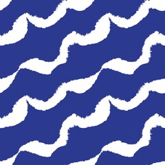 Blue Brush Stroke Fur Seamless Pattern