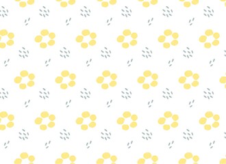 水彩風の花の背景・パターン素材