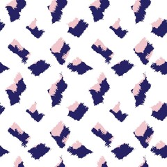 Obraz premium Pink Navy Brush Stroke Fur Seamless Pattern