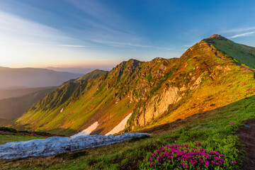 Unique landscape of the Carpathians, Marmaros Massif, Mount Pip Ivan Marmarosky, Ukraine. A unique...