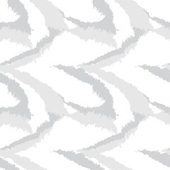 Black and White Brush Stroke Fur Seamless Pattern