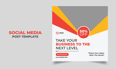 Digital business marketing agency social media banner post template