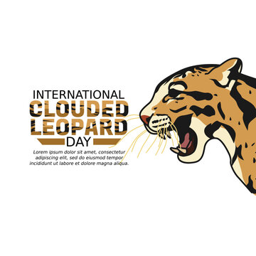 vector graphic of international clouded leopard day good for international clouded leopard day celebration. flat design. flyer design.flat illustration.