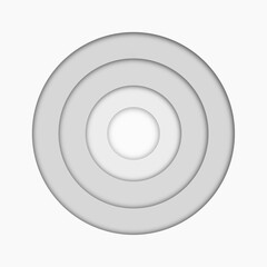 Abstract grey circle gradient paper cut effect  for background