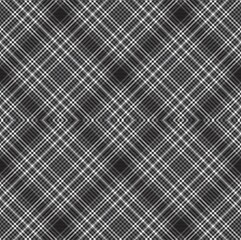 Black and White Argyle Plaid Tartan textured Seamless Pattern Design