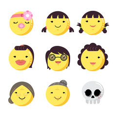 female face emoji