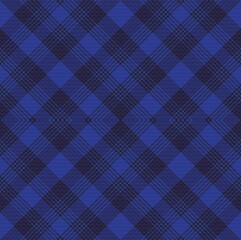 Blue Argyle Plaid Tartan textured Seamless Pattern Design