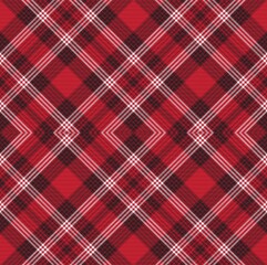 Red Argyle Plaid Tartan textured Seamless Pattern Design