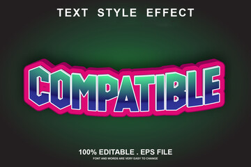 compatible text effect editable