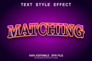matching text effect editable