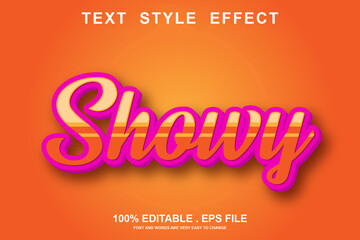 showy text effect editable