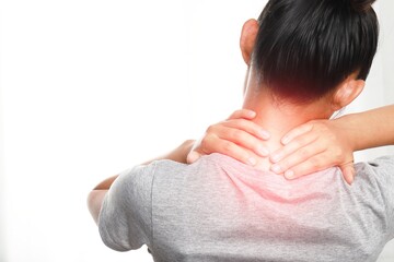 Women's neck and shoulder pain and injuries,muscle aches,health care and medical