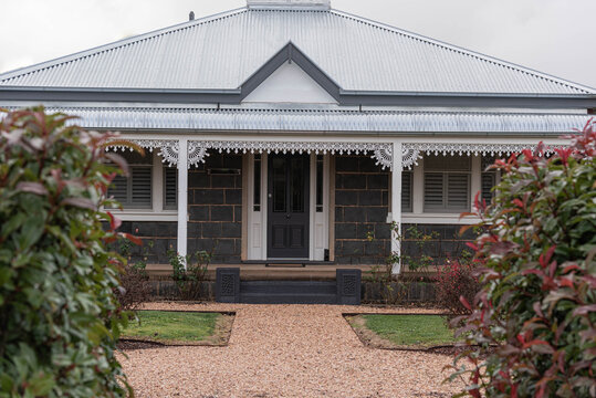 Heritage bluestone house entrance