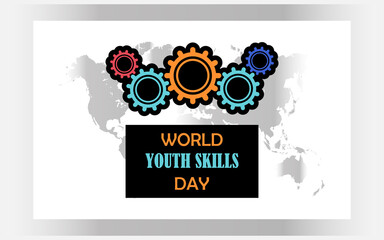 world youth skills illustration vector, suitable for posters, backgrounds and banners, easy to edit, eps 10