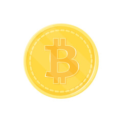 bitcoin vector stock illustration. Concept Electronic currency vector illustration. Bitcoin icon. Image of cryptocurrency. Gold bitcoin vector. Virtual money