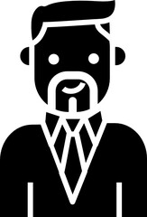 Old Businessman Icon. Business concept icon style