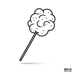 Cotton candy vector line icon