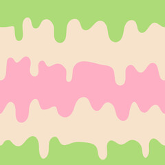 The texture of melting ice cream. Sweet seamless pattern. Vector illustration.
