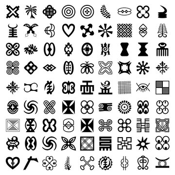 African Symbols Adinkra For Fabric, Logo