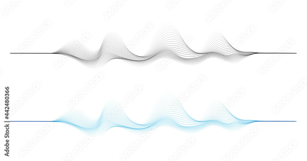 Aufkleber Vector background with color abstract wave dots