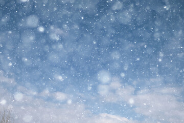 blue sky clouds abstract background, white nature top