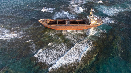 Demetrios II shipwreck in Chloraka, Paphos