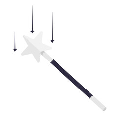 Decorative magic wand with star shape magic accessory