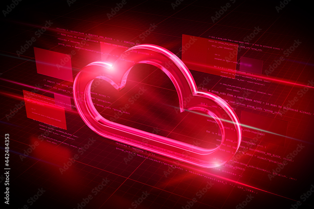 Wall mural cloud abstract background illustration - 3d rendering
