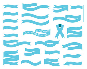 Set of Ribbons. Ribbon elements,label. Vintage. Modern simple ribbons collection.