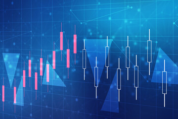 2d rendering Stock market online business concept. business Graph 
