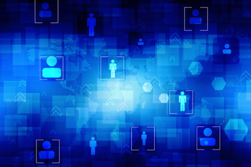 2d illustration Business Network concept
