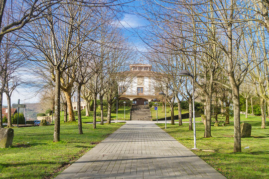 Sondika town in Vizcaya province, Spain