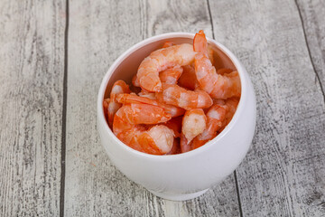 Tasty seafood prawn in the bowl