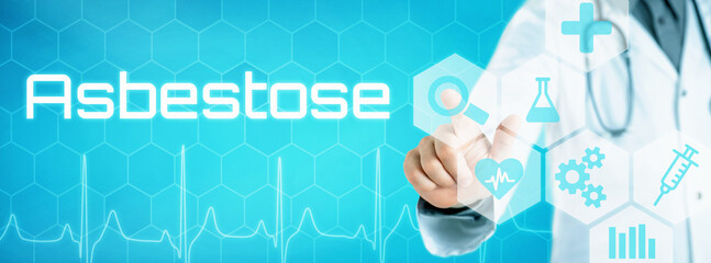 Arzt mit futuristischem Interface - Asbestose