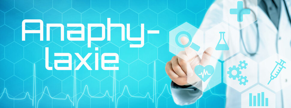 Arzt mit futuristischem Interface - Anaphylaxie